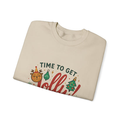 Holiday Sweatshirt - "Time to Get Jolly!" Christmas Crewneck