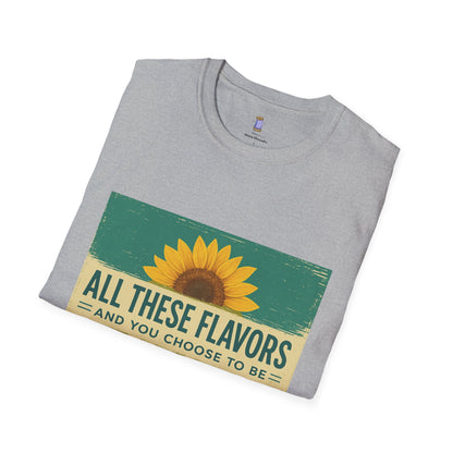 Sunflower Salty T-Shirt: Unisex Softstyle Tee for Sunshine Lovers, Casual Wear, Birthday Gift, Summer Vibes, Relaxed Style