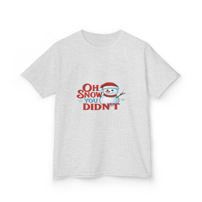 Oh Snow You Didn't! Snowman Dino Christmas Tee