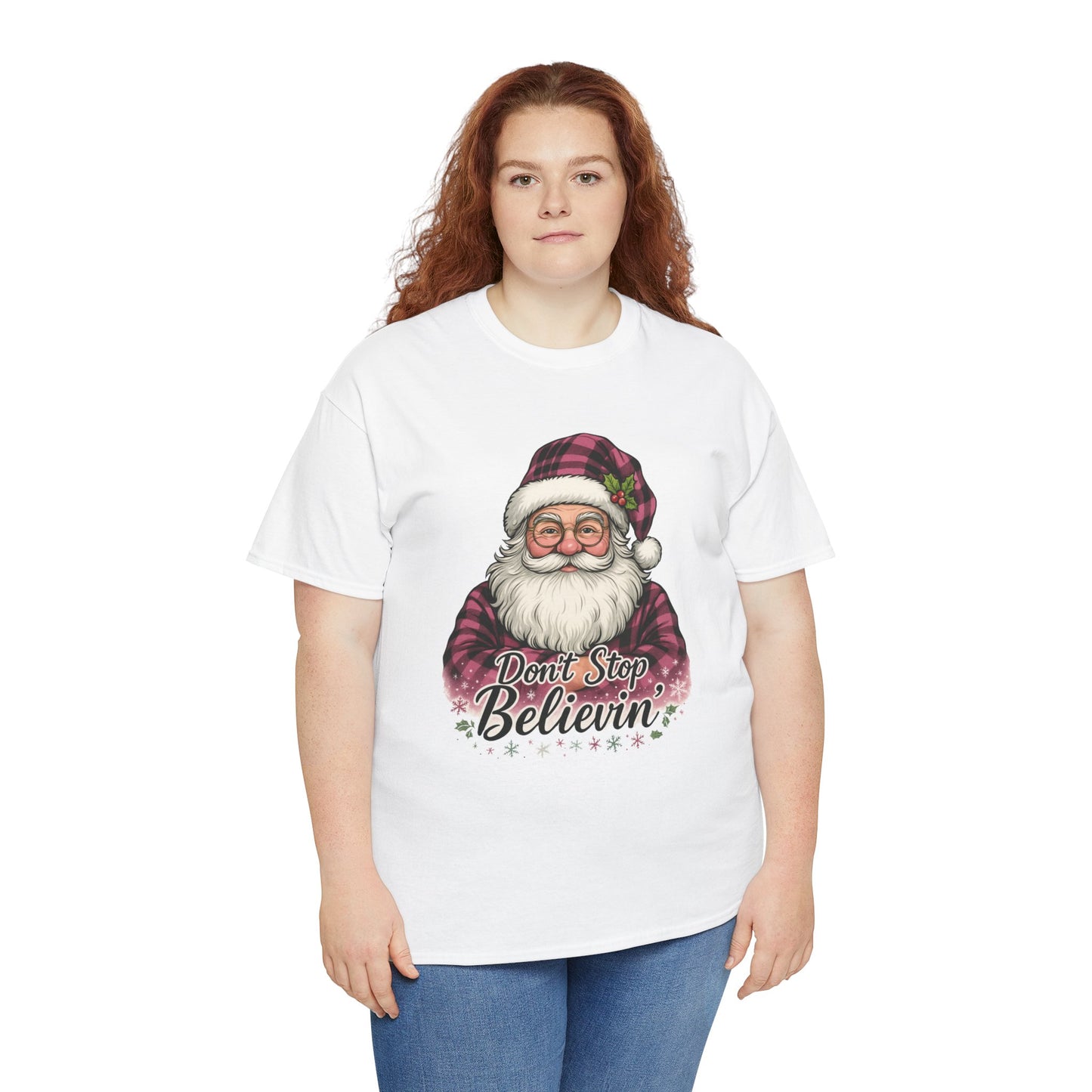 Don't Stop Believin' Santa - Holiday Tee