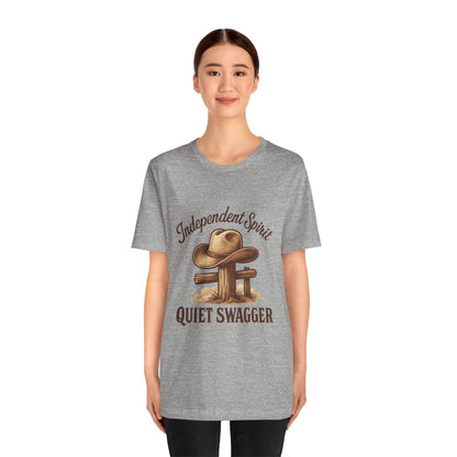 Quiet Swagger Cowboy Tee — Independent Spirit Western T-Shirt