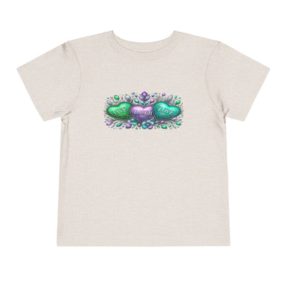Toddler Tee Live Laugh Love Floral Design