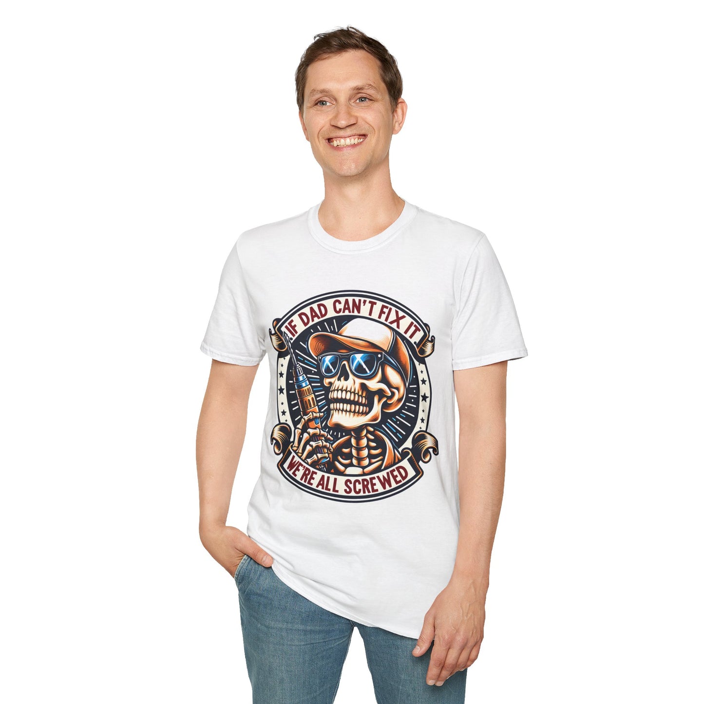 Camiseta de calavera para papá | Regalo divertido para papás | Ideal para cumpleaños, Día del Padre, ropa informal, reuniones familiares y Halloween