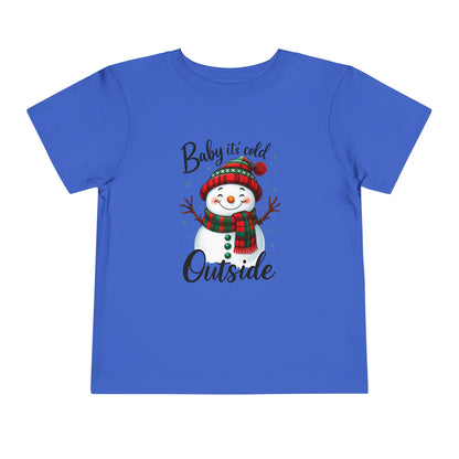 Baby It's Cold Outside Snowman Toddler Christmas Tee