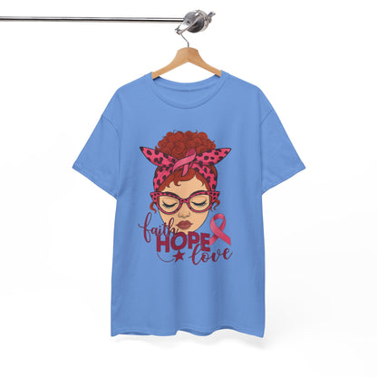 Hope, Faith & Love: Pink Ribbon Awareness Tee