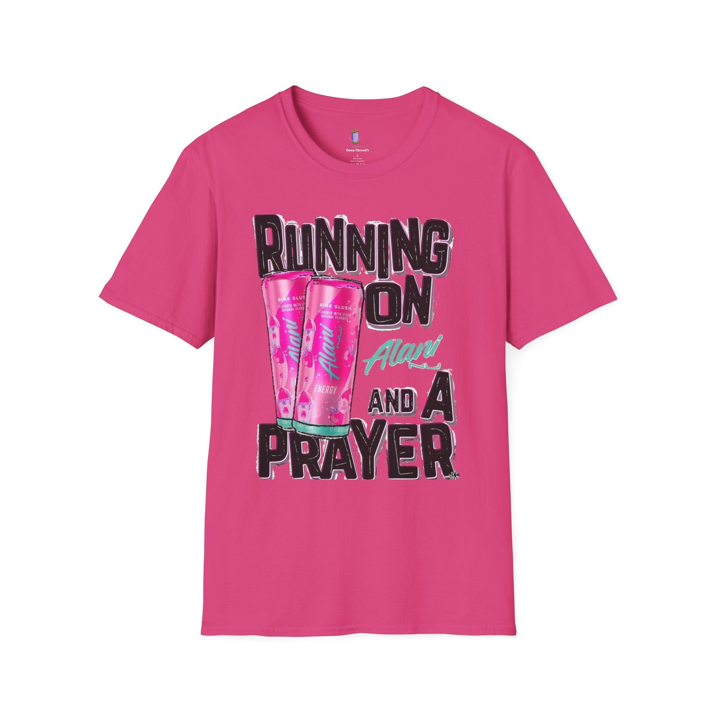Running on a Prayer T-Shirt, Unisex Graphic Tee, Fun Casual Wear, Gift for Friends, Everyday Style, Faith-Inspired Apparel
