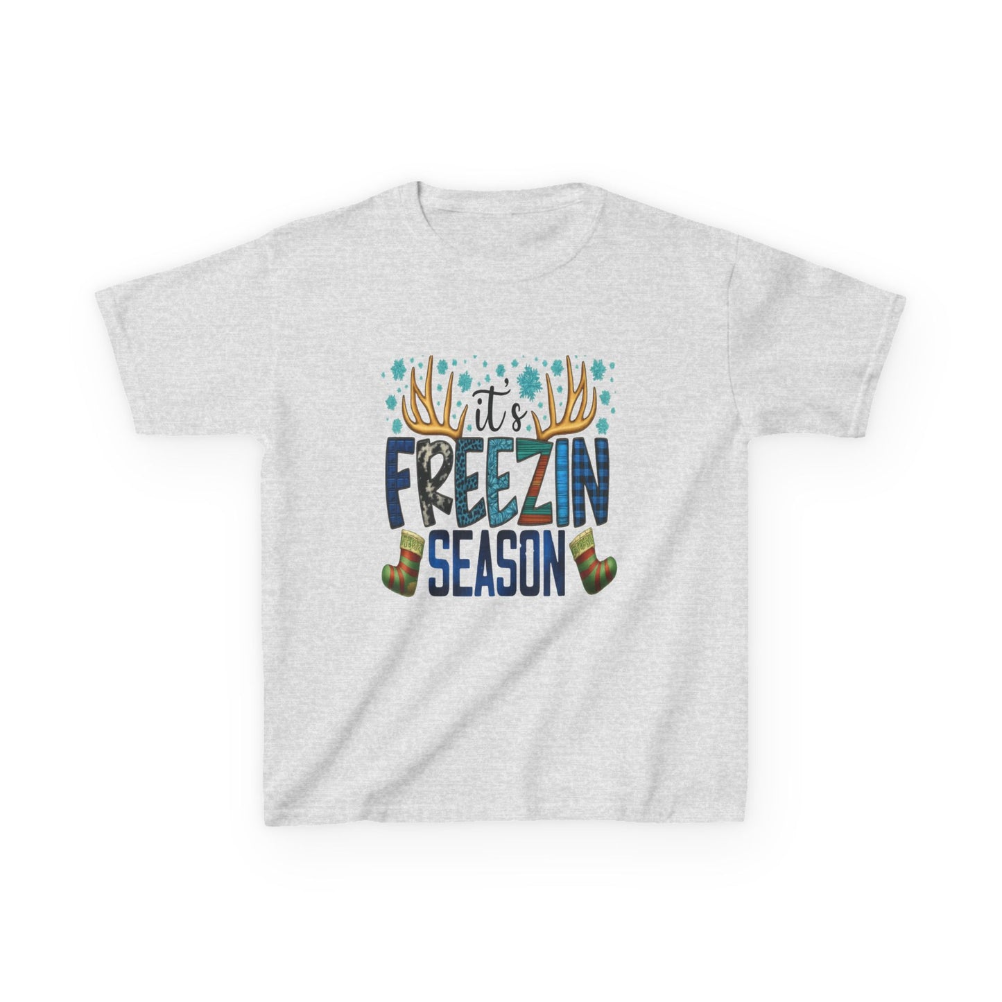It's FREEZIN' Season Dinosaur Kids Tee - Xmas Gift