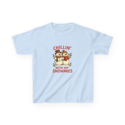 Chillin' Snowmies Christmas Tee - Kids' Holiday Shirt