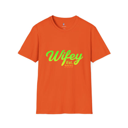 Wifey Est. 2025 T-Shirt, Bridal Shower Gift, Newlywed Apparel, Wedding Favor, Engagement Celebration Tee, Cute Couple Top