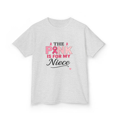 Pink Ribbon Niece Christmas Dino Tee