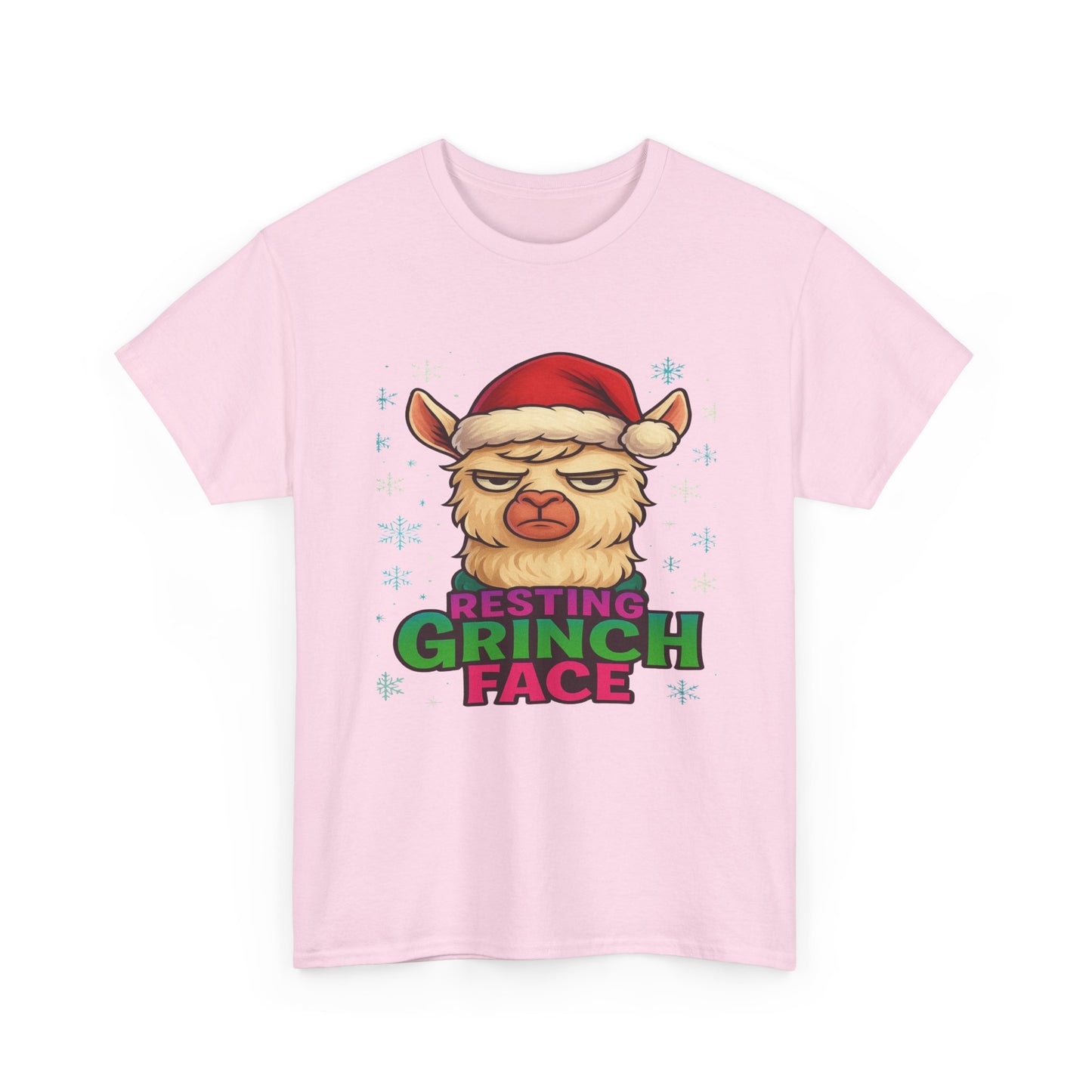 Grumpy Llama Face Christmas Tee
