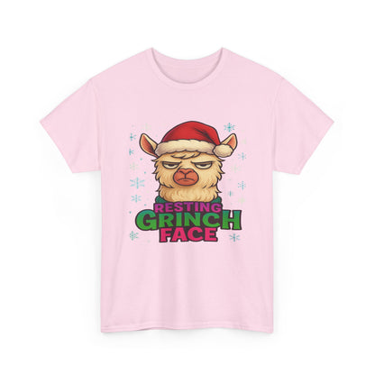 Grumpy Llama Face Christmas Tee