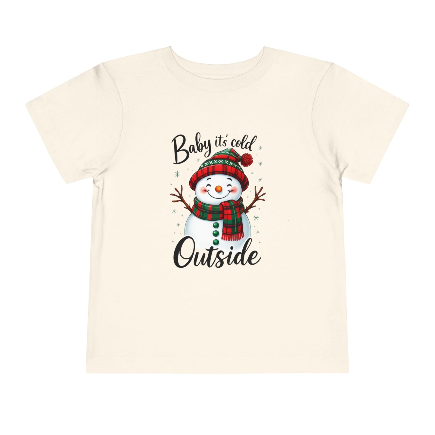 Baby It's Cold Outside Snowman Toddler Christmas Tee