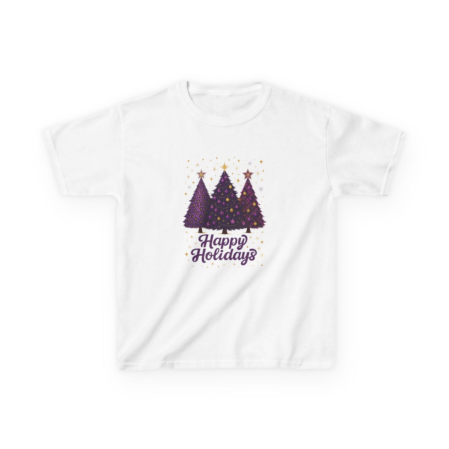 Happy Holidays Dino Trees Kids Tee