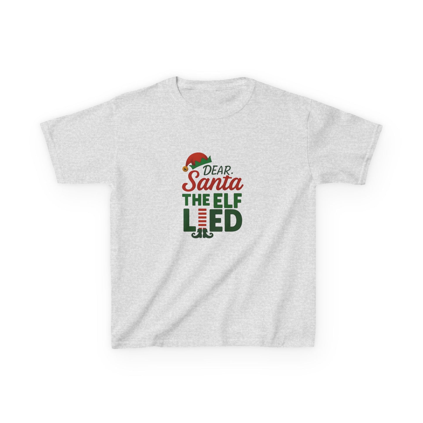 Dear Santa, The Elf Lied! Kids' Christmas Tee