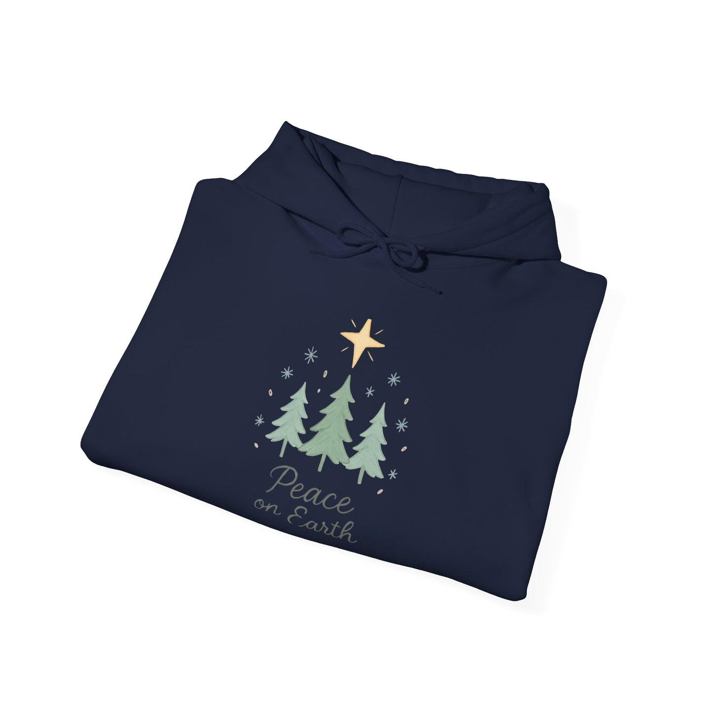 Holiday Hoodie - "Peace on Earth" Christmas Tree Pullover