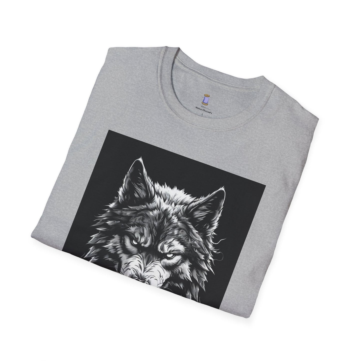Wolf Graphic Unisex Softstyle T-Shirt, Animal Lover Apparel, Nature Tee, Unique Gift for Outdoorsy Friends, Casual Wear, Birthday Gift