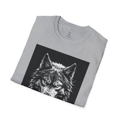 Wolf Graphic Unisex Softstyle T-Shirt, Animal Lover Apparel, Nature Tee, Unique Gift for Outdoorsy Friends, Casual Wear, Birthday Gift