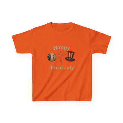Happy 4th of July Dino Tee - Kids Patriotic Shirt