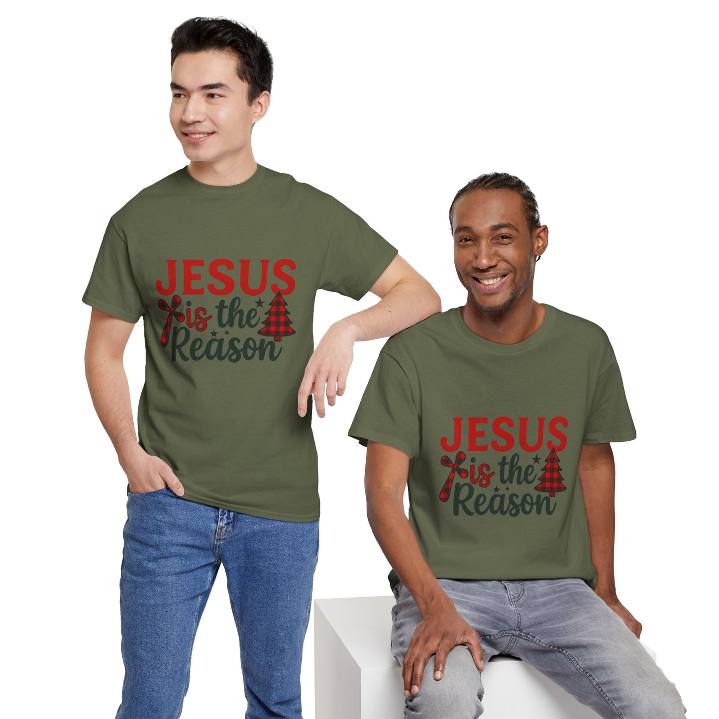 Jesus is the Reason Christmas Tee - Faith-Based Holiday Gift