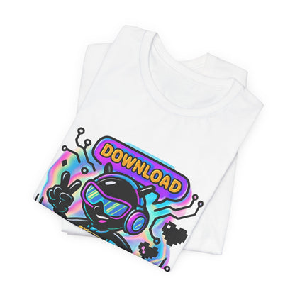 Download Now! Retro Gamer Alien T-Shirt — Neon Vaporwave Gaming Tee