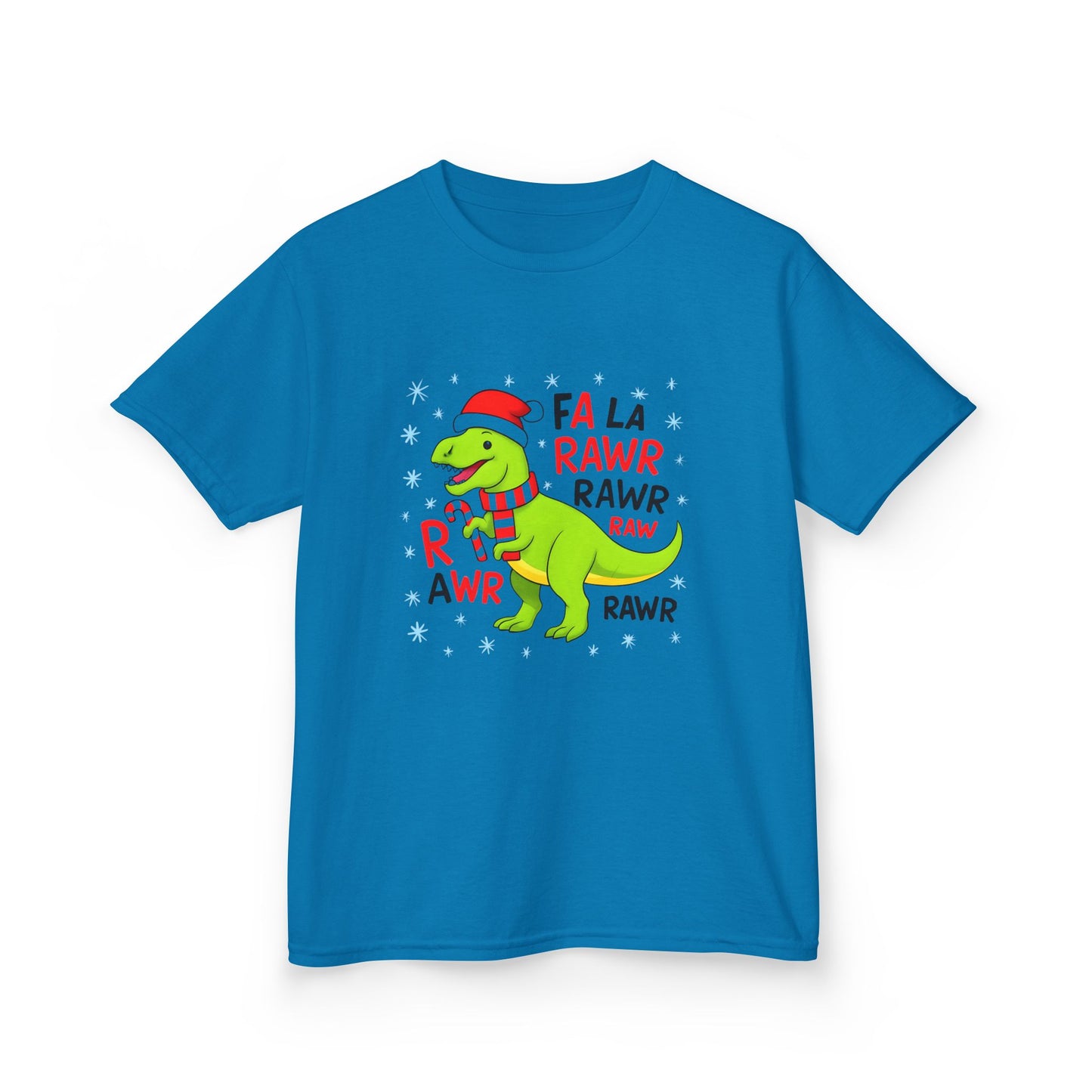 Holiday Dinosaur Kids Tee, Christmas Shirt, Fun Dinosaur T-Shirt, Kids Party Outfit, Cute Graphic Tee, Gift for Kids
