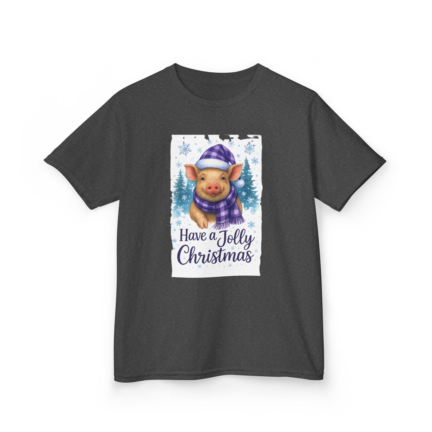 Jolly Pig Christmas Tee - Kids Holiday Shirt