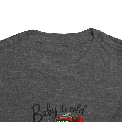 Baby It's Cold Outside Snowman Toddler Christmas Tee