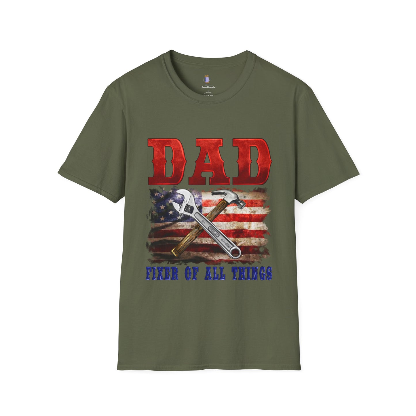 Patriotic Dad T-Shirt | Fixer of All Things Gift | Father's Day, Independence Day, Birthday Present, Casual Wear, Dad Apparel