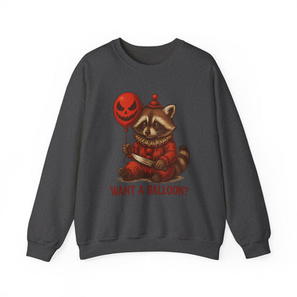 Creepy Clown Raccoon Halloween Sweatshirt
