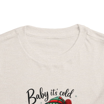 Baby It's Cold Outside Snowman Toddler Christmas Tee