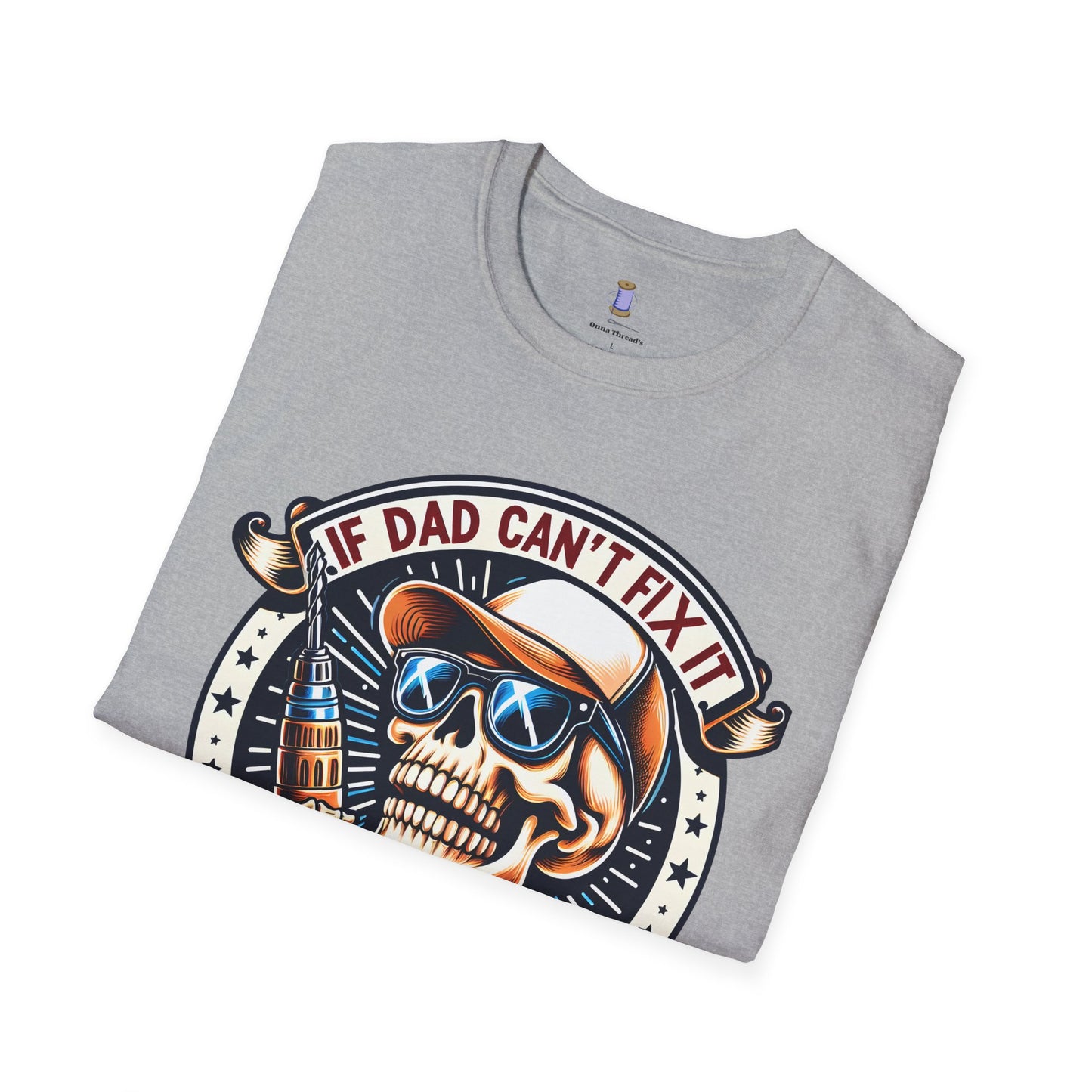 Cool Dad Skull T-Shirt | Funny Gift for Dads | Perfect for Birthdays, Father's Day, Casual Wear, Family Gatherings, Halloween