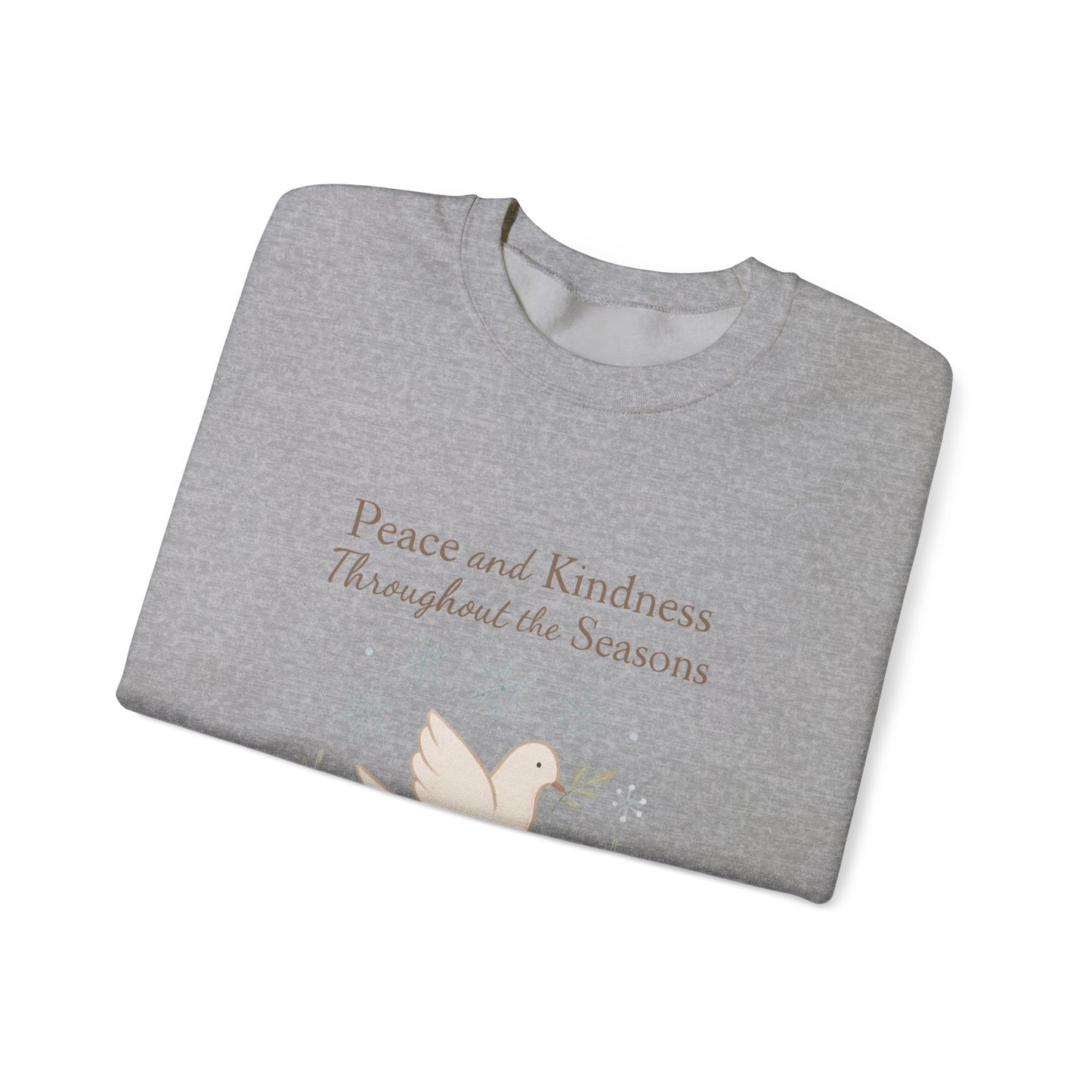 Peace and Kindness Crewneck Sweatshirt — Dove Holiday Sweatshirt