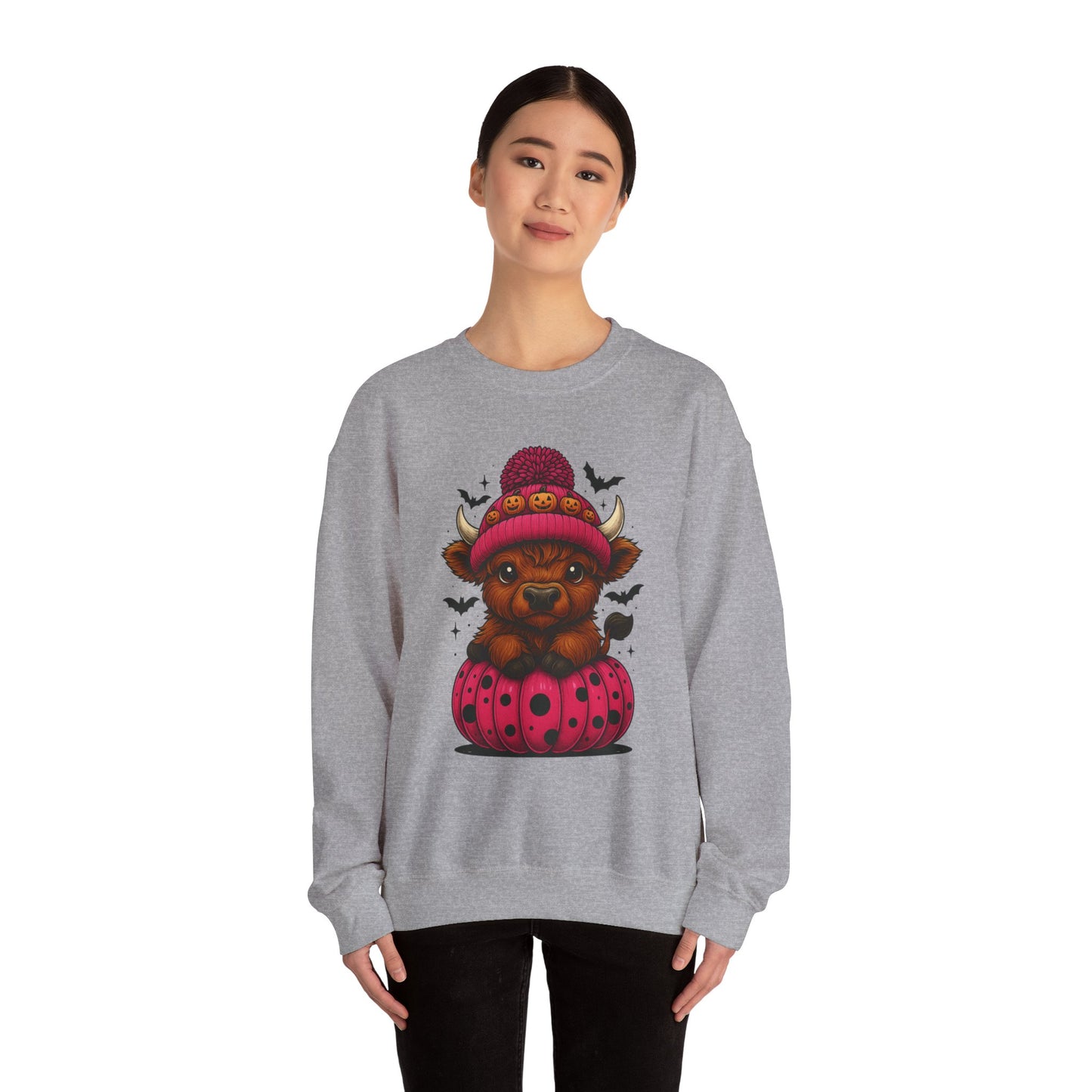 Highland Cow Halloween Sweatshirt - Cute Fall Vibes