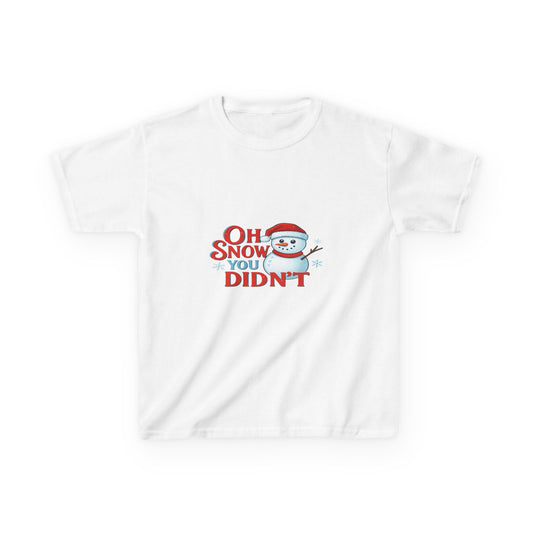 Oh Snow You Didn't! Snowman Dino Christmas Tee