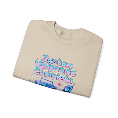 Crewneck Sweatshirt — "System Upgrade Complete" Retro Gaming Graphic