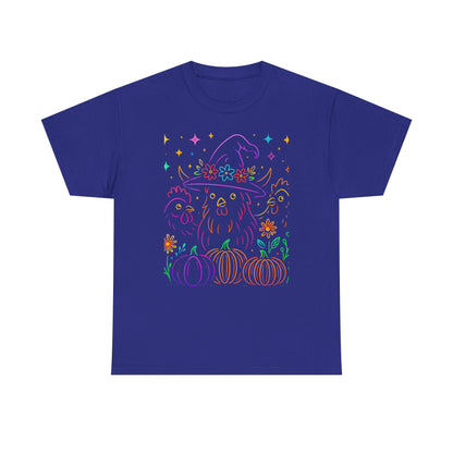 Witchy Chicken Tee – Magical Halloween Pumpkin Shirt