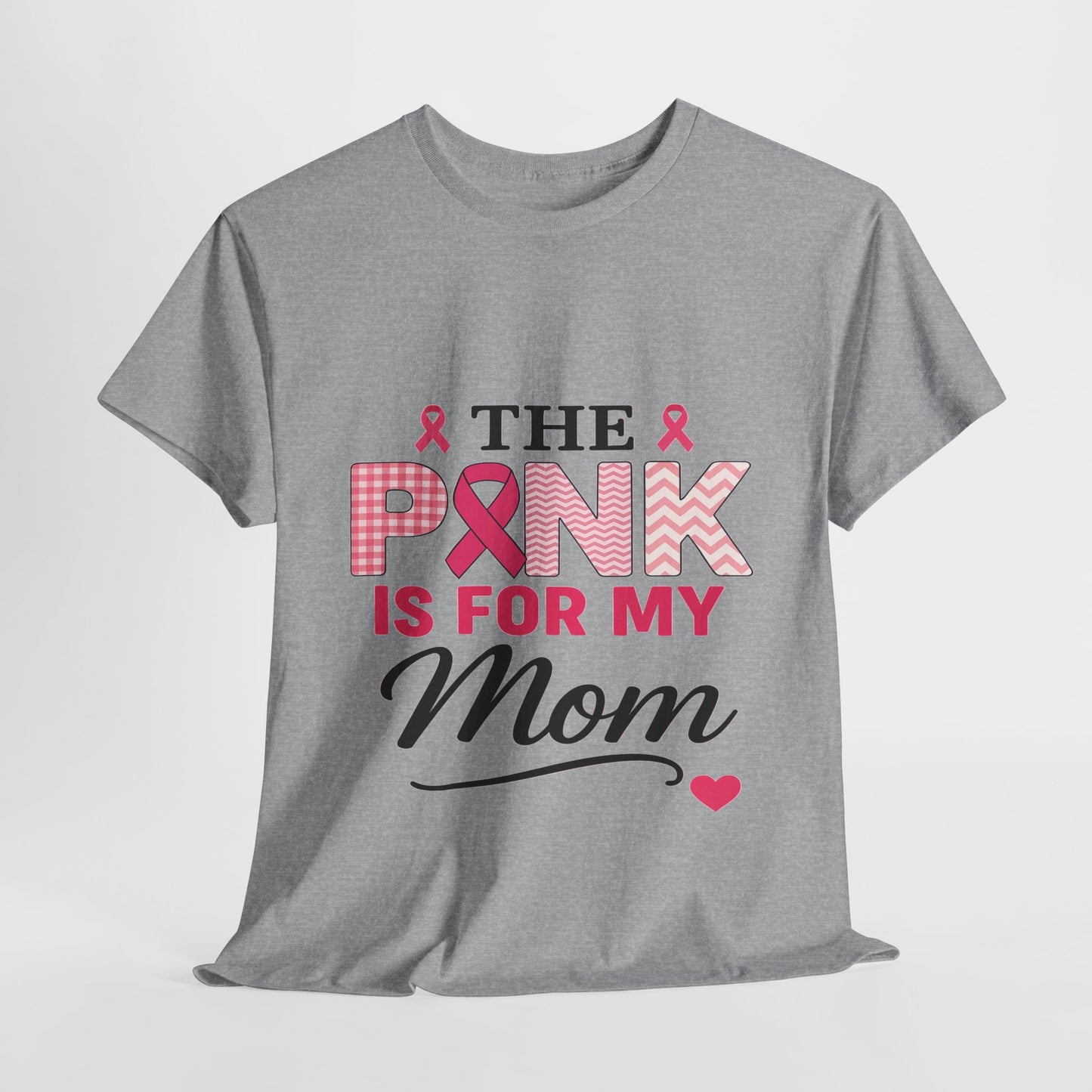 Mom's Strength: Pink Ribbon Breast Cancer Awareness Tee