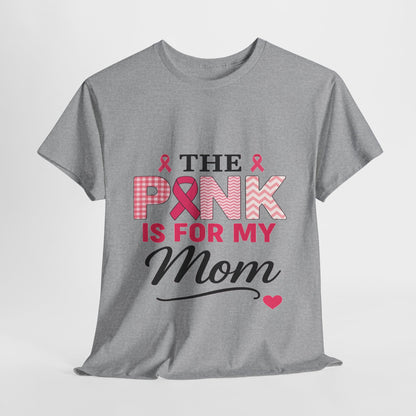 Mom's Strength: Pink Ribbon Breast Cancer Awareness Tee