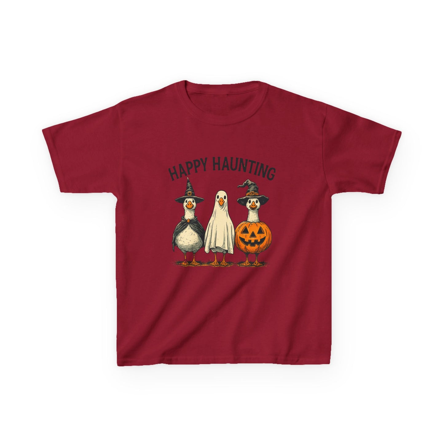 Happy Haunting Goose Halloween Kids Tee