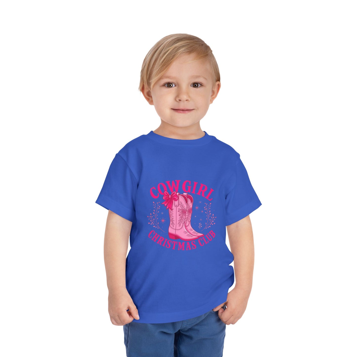 Cowgirl Christmas Club Tee - Pink Retro Holiday Shirt