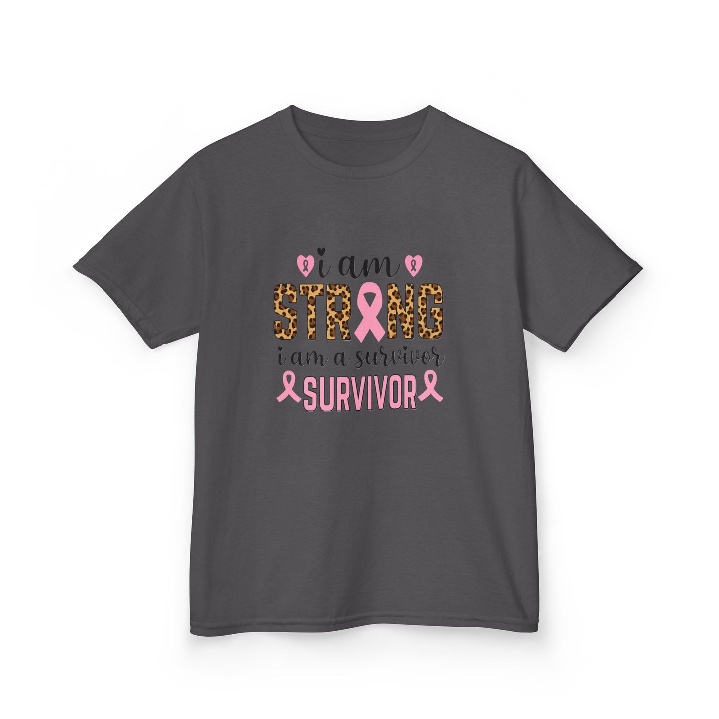 Breast Cancer Awareness Dinosaur Tee - I Am Strong Survivor