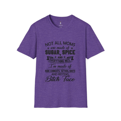Funny Mom T-Shirt, Not All Moms Are Made Of Sugar, Gift for Moms, Humor Tee, Mother's Day Shirt, Casual Wear