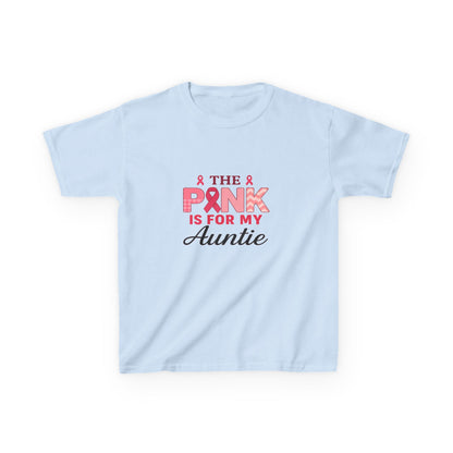 Pink Ribbon Auntie Dinosaur Christmas Tee