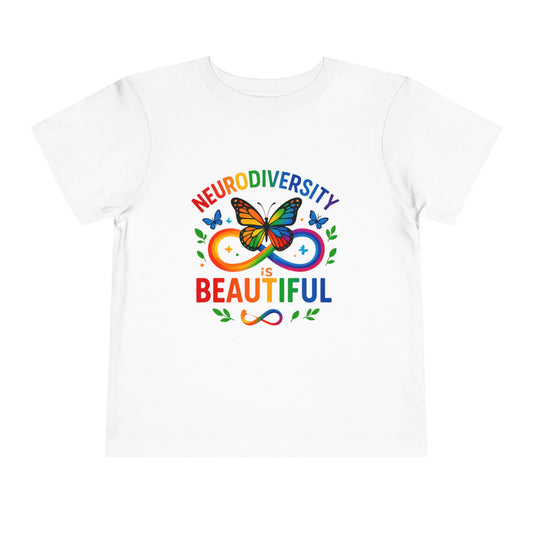 Toddler T-Shirt Colorful Butterfly Rainbow Infinity Symbol Acceptance Shirt