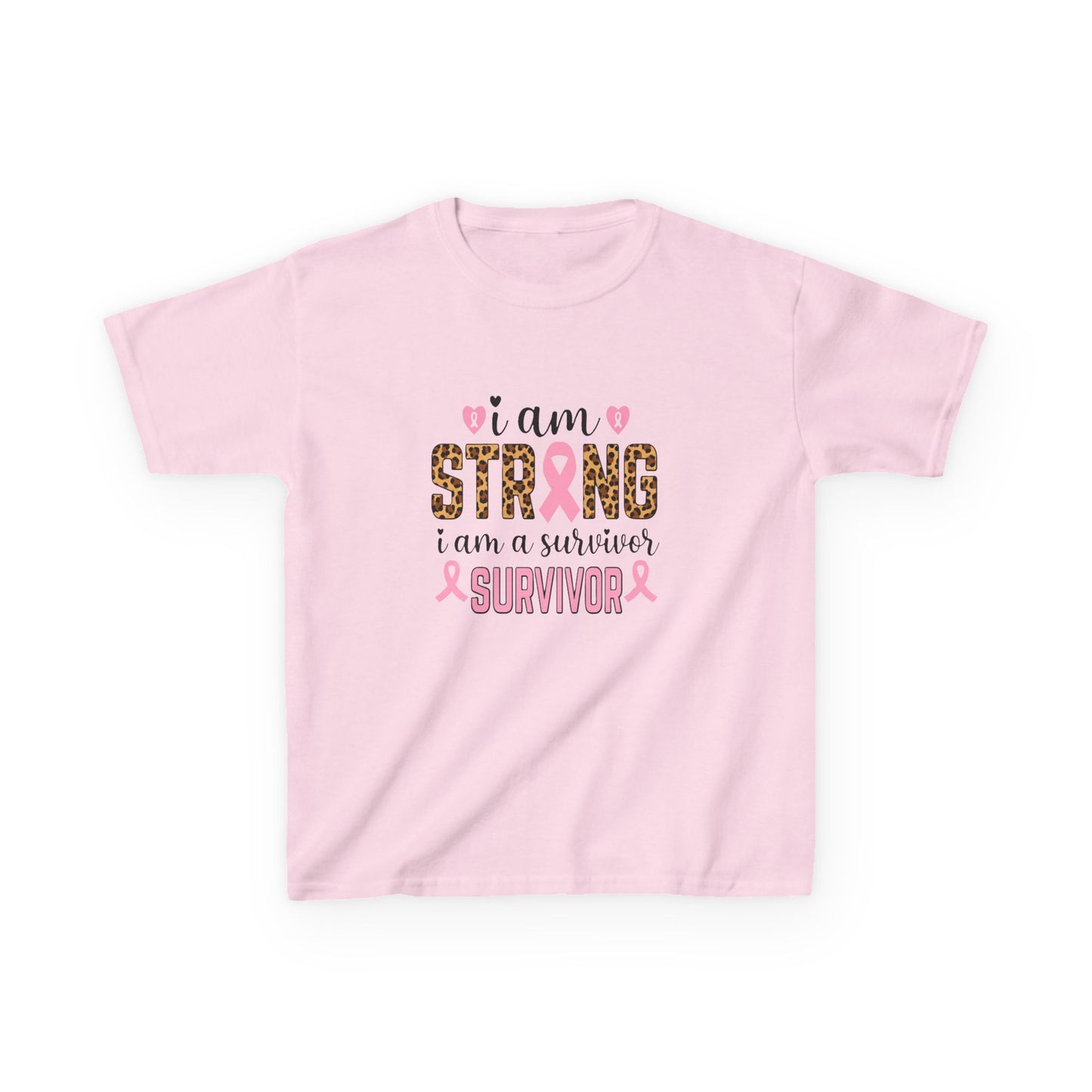 Breast Cancer Awareness Dinosaur Tee - I Am Strong Survivor