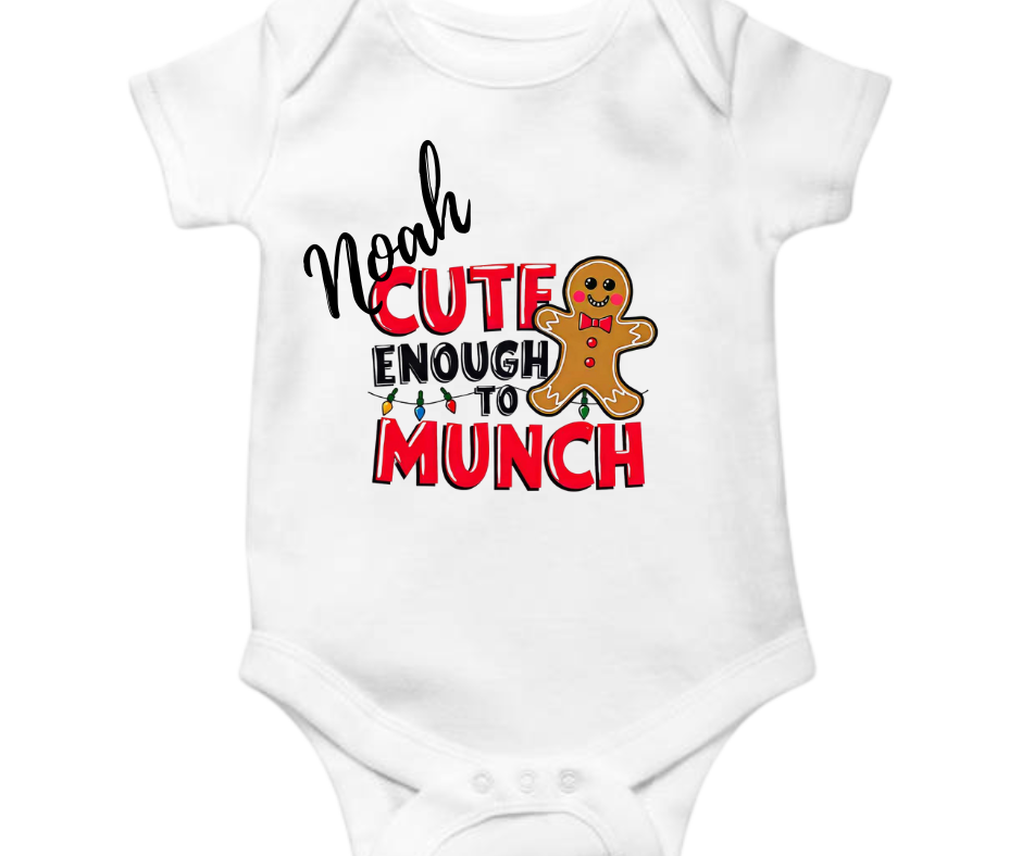 Cute Enough To Munch Christmas Onesie