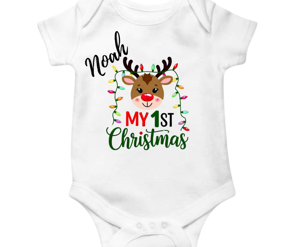 My 1St Christmas Reindeer Onesie