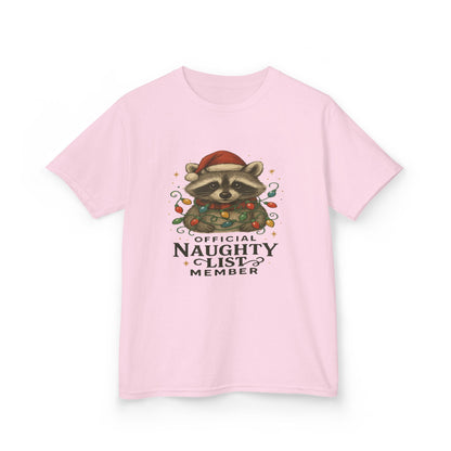 Naughty Raccoon Christmas Tee - Holiday Gift for Kids