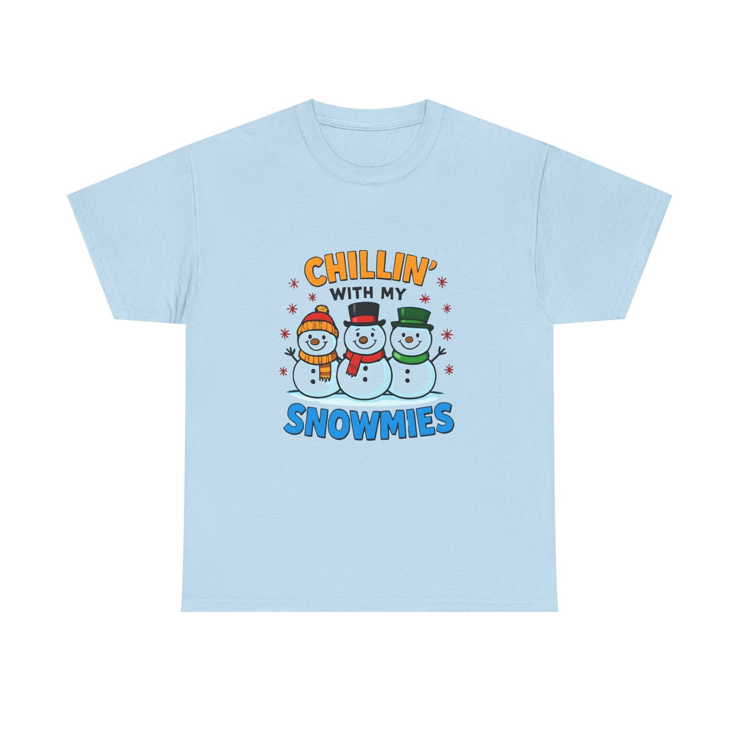 Relajándome con mis amigos de la nieve - Camiseta de concienciación sobre el cáncer